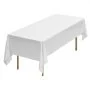 VEVOR White Tablecloths for Rectangle Tables, 6 Pack, 60 x 102 Inches, Reusable and Machine Washable Table Clothes, Wrinkle-Resistant Polyester Fabric Table Covers for Wedding, Party, Banquet