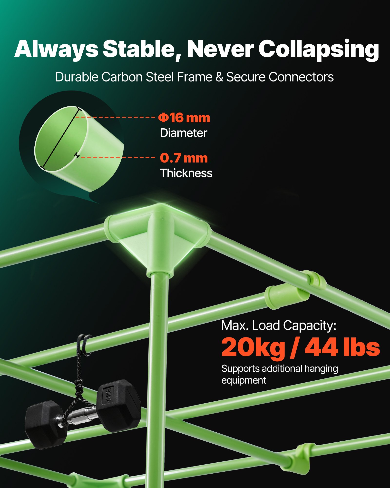 VEVOR Indoor Grow Tent, 80 x 80 x 180 cm, 600D High Reflective Mylar, Indoor Plant Tent with Observation Window, Floor Tray & Zipper, Heavy Duty Growing Tents for Fruit Flower Veggie