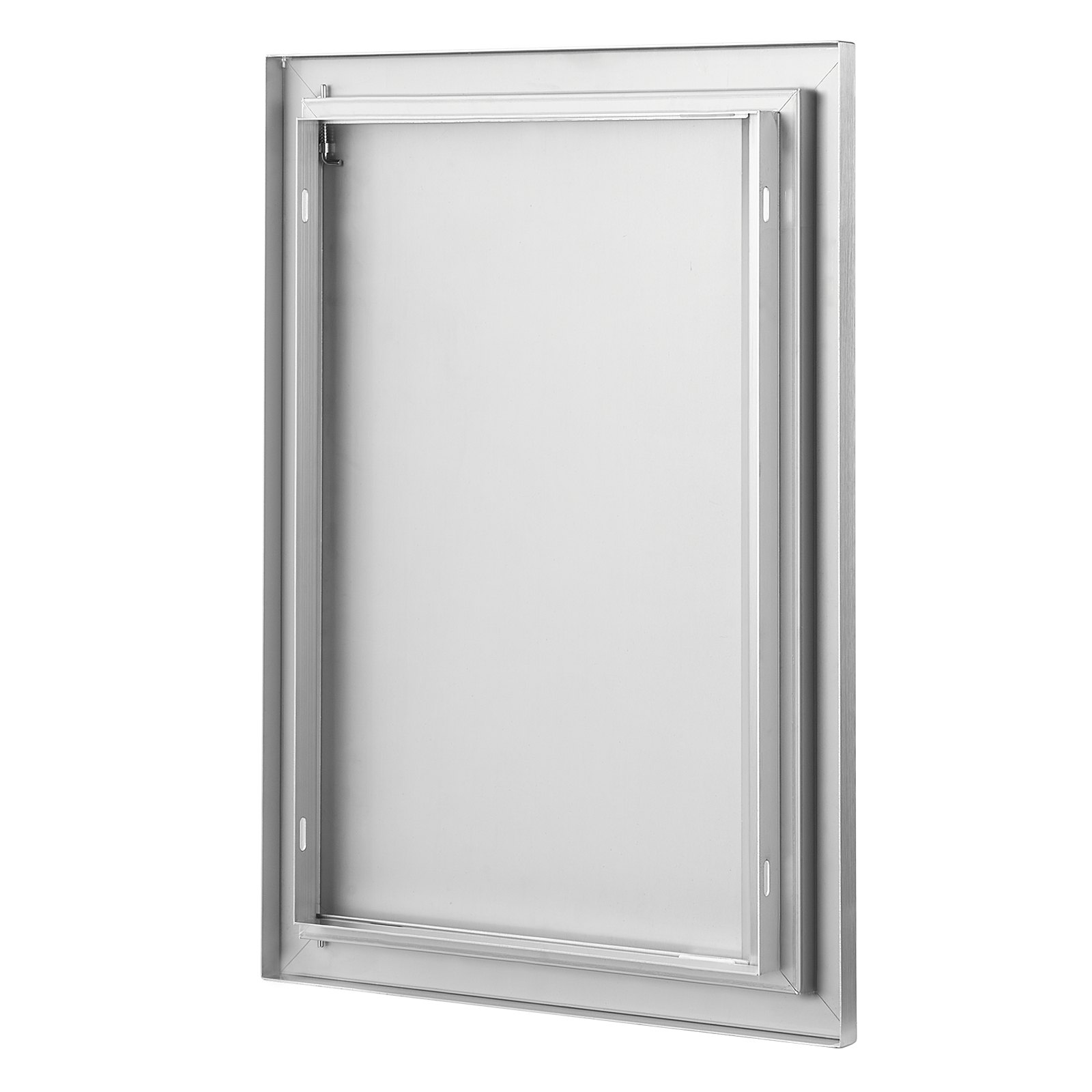 Drzwi dostępowe do grilla VEVOR, 432 x 610 mm, pojedyncze drzwi do kuchni zewnętrznej, drzwi ze stali nierdzewnej montowane na równi z powierzchnią, drzwi ścienne pionowe z chowaną klamką, do wyspy grillowej, stanowiska grillowego, szafki zewnętrznej