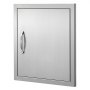 VEVOR Grill Access Door, 457 x 508 mm, Single Outdoor Kitchen Door, Flush Mounted Stainless Steel Door, Vertical Wall Door with Handle and Hook, for Grill Island, Grill Station, Outdoor Cabinet