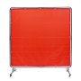 VEVOR Welding Curtain 1.8 x 1.8 m Welding Protection Curtain made of Flame-Retardant Vinyl Welding Protection Wall with 4 Swivel Wheels and 6-Stage UV Protection Welding Blanket Welding Protection Red
