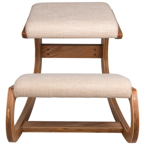 Ergonomiczne krzesło klęczące 330lbs nośność Home Office Computer Chair Drewniany stołek Korekcja postawy i a)