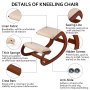 VEVOR Ergonomic Kneeling Chair, Rocking Chair, Kneeling Stool, Health Chair, 80kg Capacity, Adjustable Kneeling Stool with Cushion, Stress Relief, Ergonomic Armchair, Knee Stool