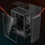 Obudowa gamingowa VEVOR PC, średnia wieża, panel ze szkła hartowanego z wysokim przepływem powietrza, filtr przeciwkurzowy, 3 wentylatory ARGB 120 mm, zarządzanie kablami, do kart graficznych o długości do 320 mm, do formatów ATX/M-ATX/ITX