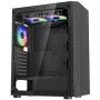 Obudowa gamingowa VEVOR PC, średnia wieża, panel ze szkła hartowanego z wysokim przepływem powietrza, filtr przeciwkurzowy, 3 wentylatory ARGB 120 mm, zarządzanie kablami, do kart graficznych o długości do 320 mm, do formatów ATX/M-ATX/ITX
