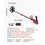 Wykrywacz metali VEVOR 152,4 mm, wykrywacz metali z wyświetlaczem LCD, wodoodporna cewka poszukiwawcza IP68, regulowany zakres wyszukiwania od ok. 57 do 85 cm, wysoce precyzyjny wykrywacz złota, idealny do poszukiwania złota