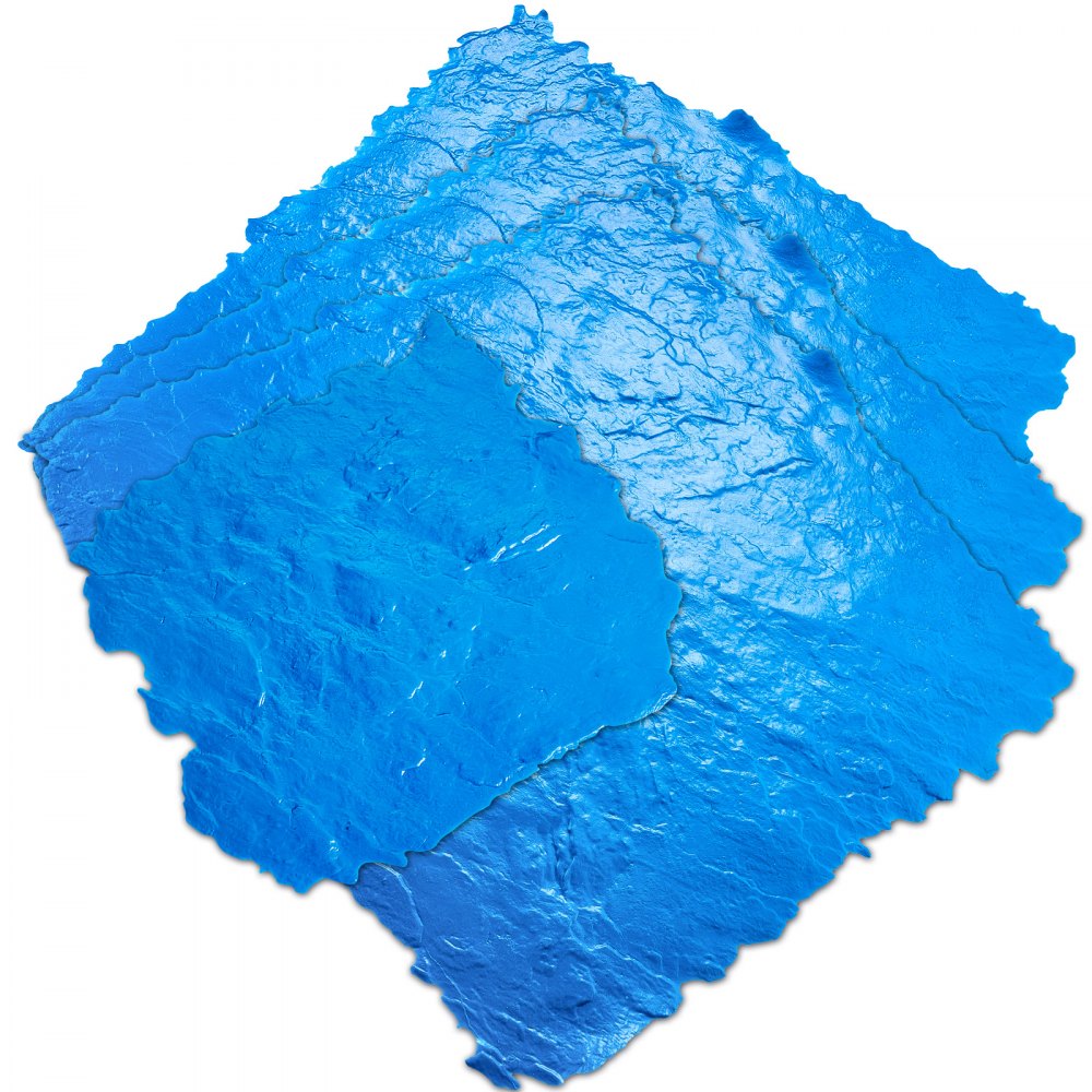 Mata do stempli betonowych VEVOR, 36 x 36 cali i 18 x 18 cali, 4 sztuki, poliuretanowa mata do stempli z teksturą betonu, bezszwowe formy do stempli betonowych do dekoracyjnych powierzchni zewnętrznych
