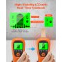 VEVOR Wykrywacz kołków, skaner ścienny, elektroniczny detektor wielofunkcyjny 5 w 1 z inteligentnym czujnikiem, wyświetlaczem LCD o wysokiej rozdzielczości i alarmem dźwiękowym, do metalu, kabli prądu przemiennego, kołków, rur, pomarańczowy