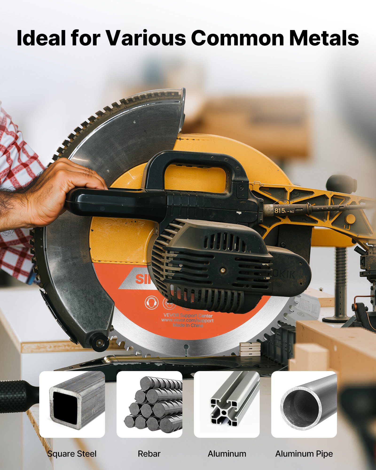 Tarcza tnąca VEVOR (φ 254 ​​mm, 80 ostrych zębów i grubość 2,6 mm) idealna do cięcia aluminium, kompatybilna z piłą tarczową, tarcza tnąca ze stali stopowej z kanałami cieplnymi redukującymi hałas