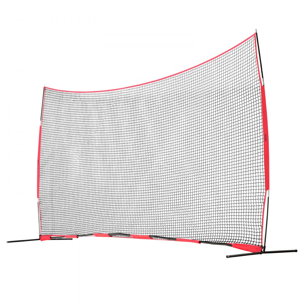 Siatka ochronna VEVOR Backstop, 620 x 140 cm Siatka ochronna do sportów piłkarskich, sprzęt treningowy z torbą transportową, ekran ochronny do treningów baseballowych, softballowych, lacrosse, piłkarskich i hokejowych, do ogrodu