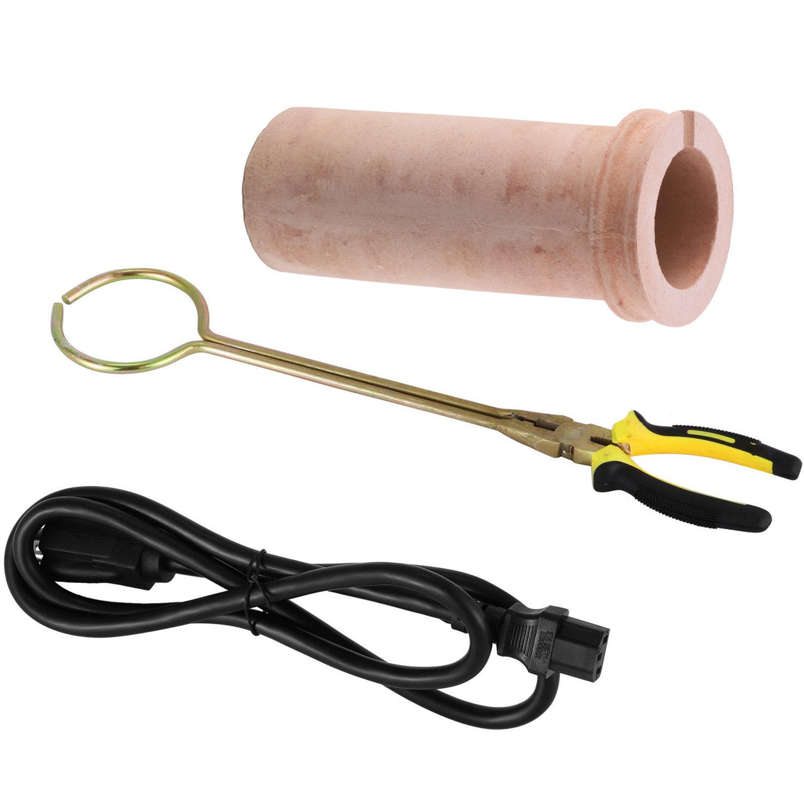 Piec do topienia złota VEVOR 1350 W, maks. temperatura 1150°C, cyfrowy elektryczny piec do topienia, 1 kg ceramiczny tygiel do odlewania i rafinacji metali szlachetnych, do obróbki złota, srebra, miedzi i srebra.