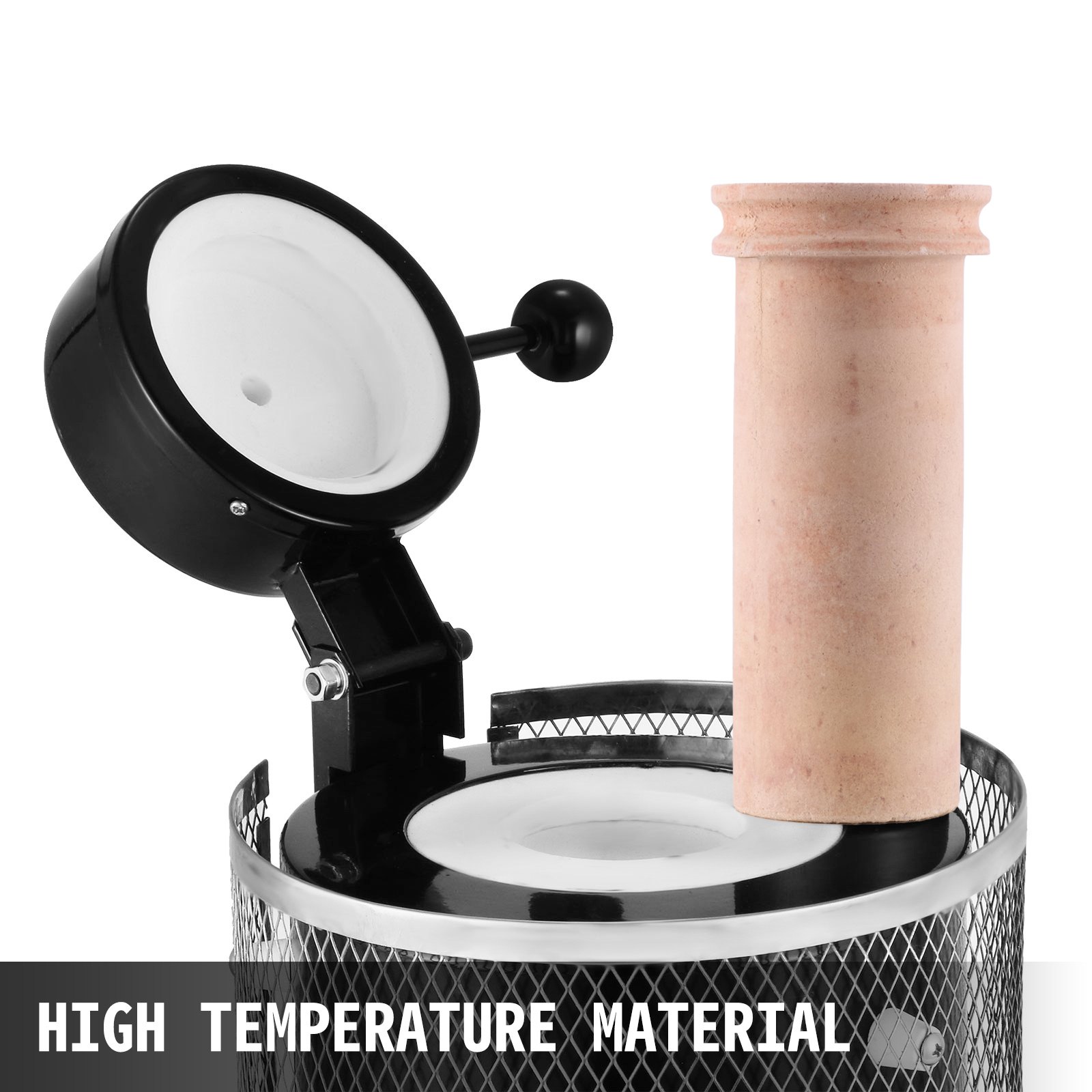 Piec do topienia złota VEVOR 1350 W, maks. temperatura 1150 ℃, cyfrowy elektryczny piec do topienia, 3 kg, ceramiczny tygiel do odlewania i rafinacji metali szlachetnych, do obróbki złota, srebra i aluminium