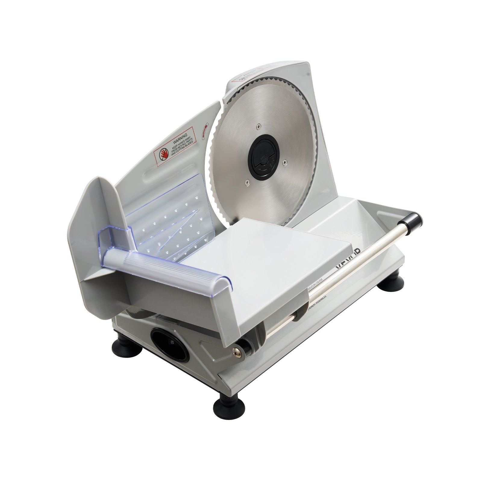 VEVOR Uniwersalna krajalnica do mięsa 150 W, 65–90 obr./min, ostrze 17 cm, regulowana grubość 0–15 mm, do mrożonego mięsa, szynki, steków najwyższej jakości
