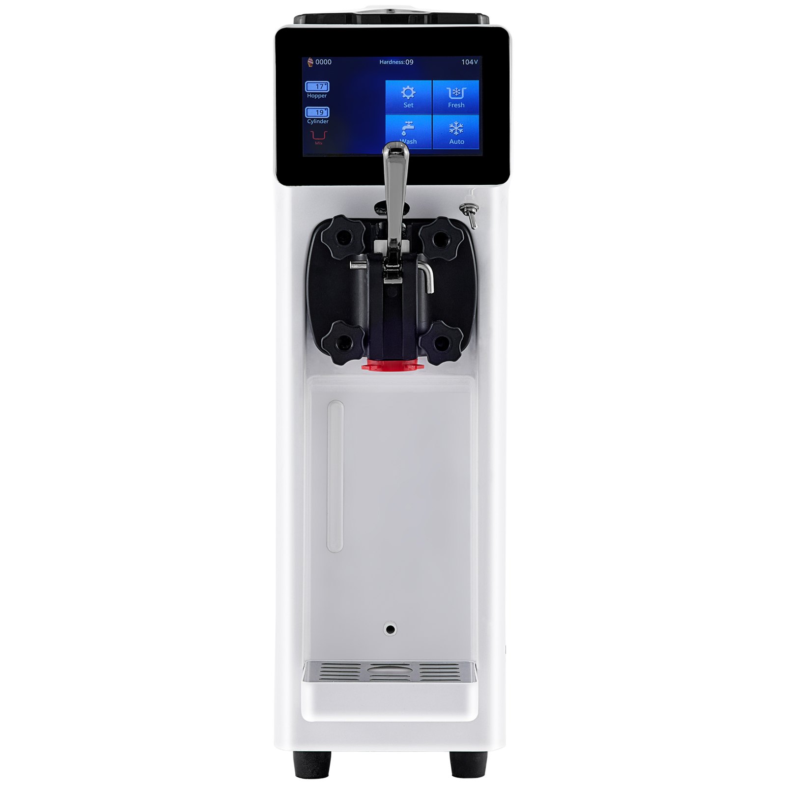 VEVOR Commercial Soft Ice Cream Machine Automatyczna maszyna do lodów 1000W 10-20L/h Biały