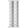 VEVOR Media Storage Cabinet, 8-Tier DVD Shelf for up to 464 CDs, Adjustable CD Shelves with 16 Compartments, Protects and Organizes Music, Film, Video Game or Memorabilia Collections, White