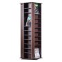 VEVOR Media Storage Cabinet, Rotating Media Tower, Holds Up To 1040 CDs, Protects and Organizes Music, Film, Video Game or Memorabilia Collections – Espresso