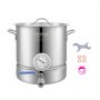 Kocioł do warzenia piwa VEVOR zestaw do warzenia piwa 18,92 L zestaw do warzenia piwa kocioł zacierowy 280 x 290 mm, systemy do warzenia piwa ze stali nierdzewnej z podwójnym wyświetlaczem temperatury, system warzenia piwa, odpowiedni do piwa, win czerwonych itp.