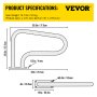 Poręcz basenowa VEVOR uchwyt łukowy ze stali nierdzewnej 81,1 x 57,2 cm nośność 170 kg