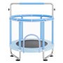 VEVOR Trampolina dziecięca Mini Trampolina rekreacyjna 147 cm dla maluchów z siatką zabezpieczającą i koszem do koszykówki, prezent urodzinowy, zabawka świąteczna dla dzieci od 3 lat, niebieska