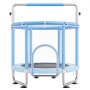 VEVOR Trampolina dziecięca Mini Trampolina rekreacyjna 147 cm dla maluchów z siatką zabezpieczającą i koszem do koszykówki, prezent urodzinowy, zabawka świąteczna dla dzieci od 3 lat, niebieska