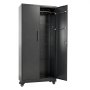 VEVOR Metal Storage Cabinet, 179.5 cm Rolling Steel Garage Cabinet with Adjustable Shelves, 2 Magnetic Doors, Hanging Rod & 3 Rod Hooks, 5 Tiers Lockable Tool Storage for Pantry, Warehouse, Basement