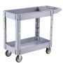 Wózek serwisowy VEVOR, wózek warsztatowy wykonany z PP 1010x440x845 mm, szary, wózek narzędziowy o udźwigu 250 kg, z 2 poziomami, 4 kółkami i uchwytem ze schowkiem, wózek uniwersalny do garażu, magazynu, warsztatu