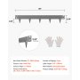 Obrzeże trawnikowe VEVOR, zestaw 5 szt., obrzeże rabatowe 990 x 156 mm, metalowa obwódka rabatowa, giętkie obrzeże ogrodowe, solidna palisada ogrodowa, łatwa w montażu, rozdzielacz ścieżek ogrodowych, ciemnoszary