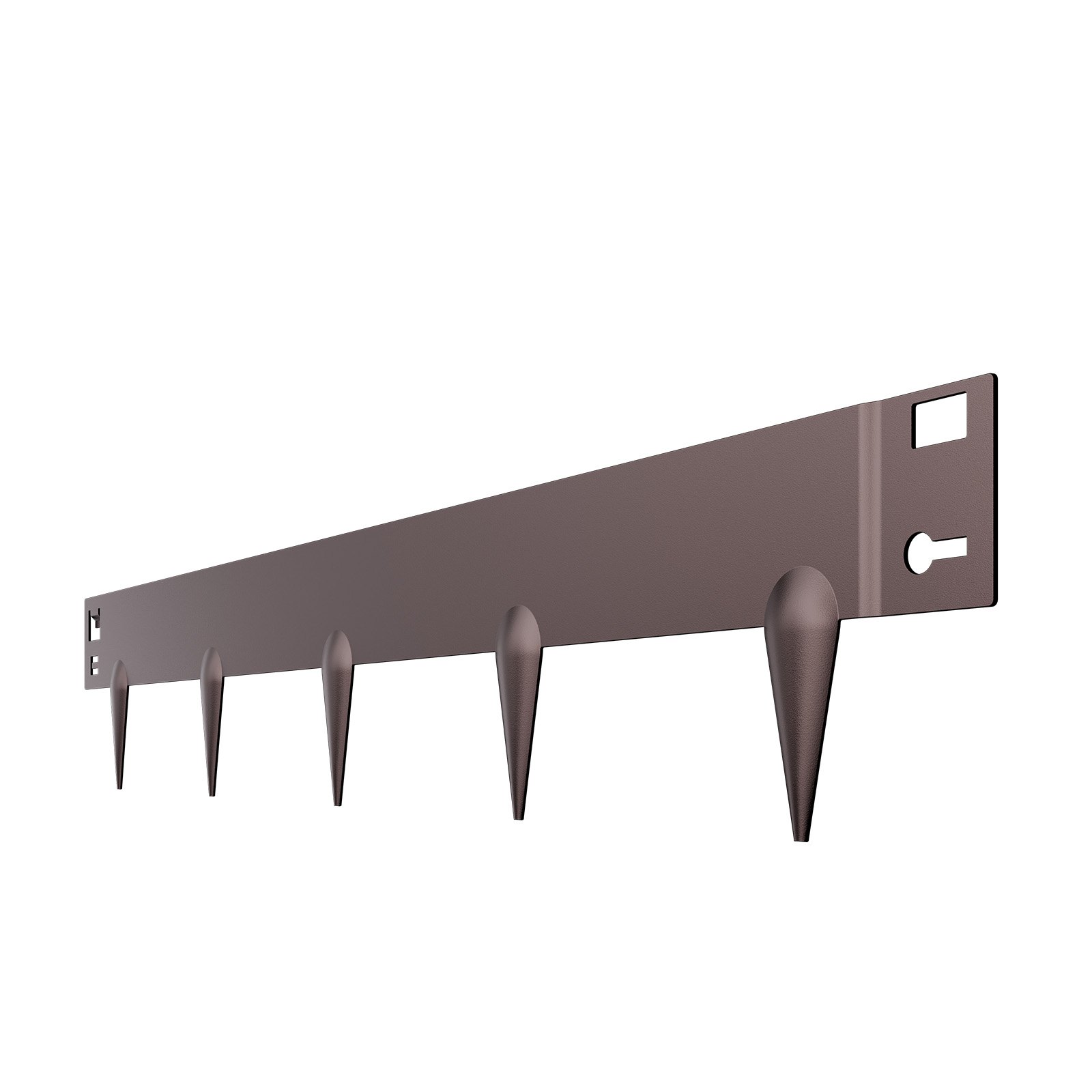 Obrzeże trawnikowe VEVOR, opakowanie 5 szt., 990 x 156 x 1,5 mm, metalowe obrzeże rabat kwiatowych, wytrzymałe obrzeże trawnika, łatwe w montażu, rozdzielacz do rabat kwiatowych, ścieżek ogrodowych, brązowe