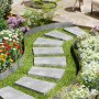 VEVOR Lawn Edging 5-Pack, Flower Bed Border 990x181 mm, Metal Flower Bed Edging, Flexible Flower Bed Edging, Robust Garden Palisade, Easy to Install, Flower Bed/Garden Path Divider, Dark Grey