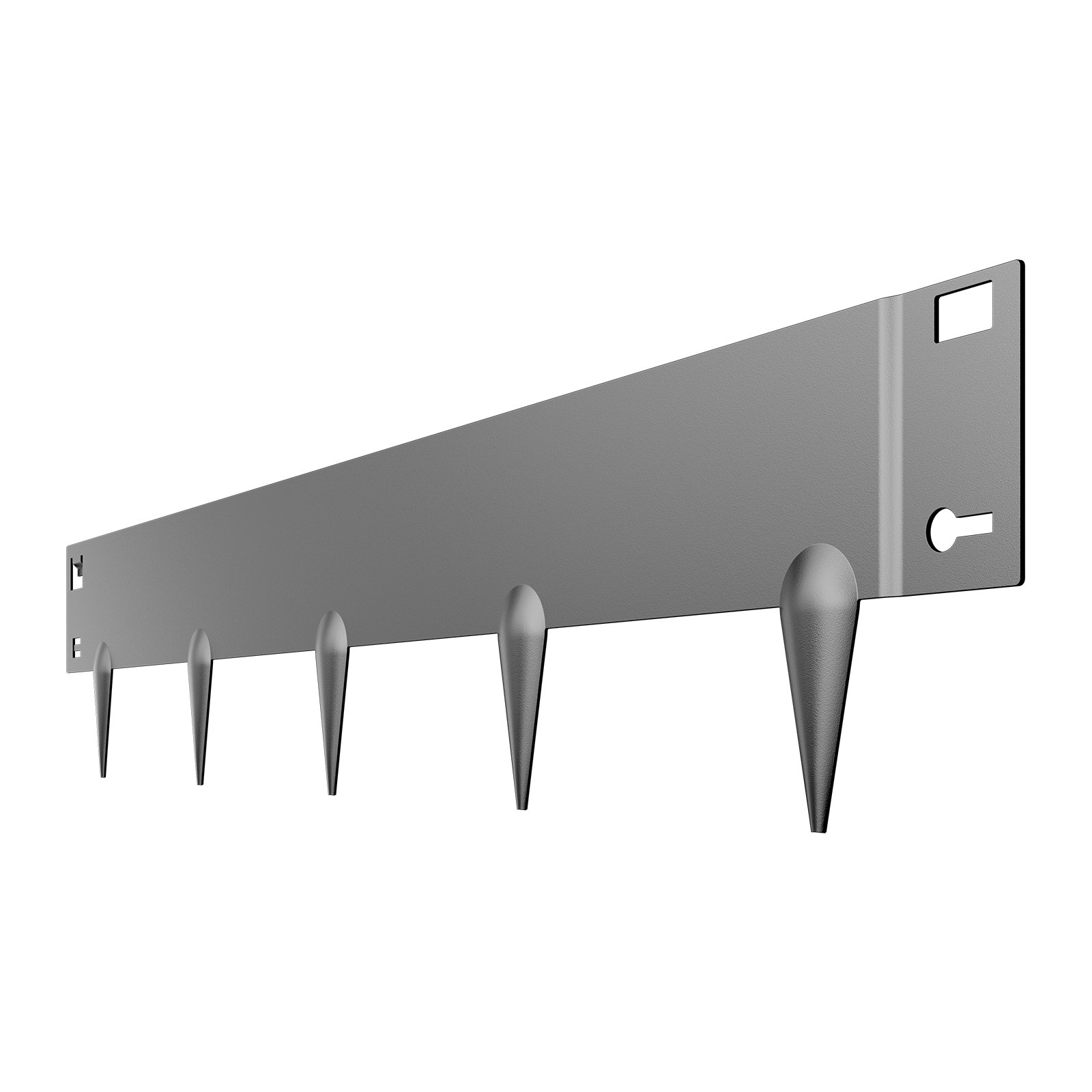Obrzeże trawnikowe VEVOR, zestaw 5 szt., obrzeże rabatowe 990 x 181 mm, metalowa obwódka rabaty, giętka obwódka rabaty, wytrzymała palisada ogrodowa, łatwa w montażu, rozdzielacz ścieżek ogrodowych, ciemnoszary