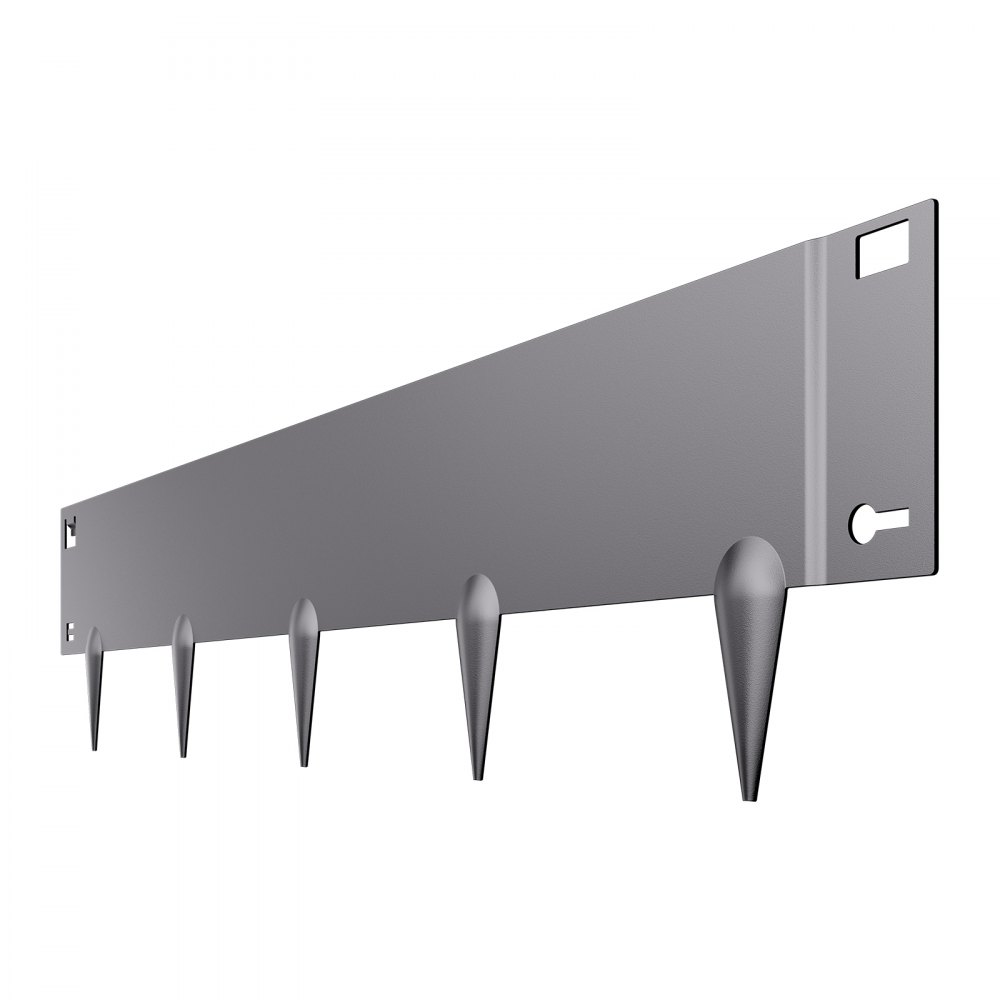 Obrzeże trawnikowe VEVOR, zestaw 5 szt., 990 x 207 x 1,5 mm, metalowa, odporna na rdzę obwódka rabat kwiatowych, obrzeże trawnikowe, łatwe w montażu, rozdzielacz do rabat kwiatowych, ścieżek ogrodowych, ciemnoszary
