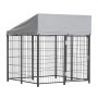 VEVOR Buda dla psa, 1,12 x 1,15 x 1,25 m, z zamkiem zabezpieczającym, zewnętrzna buda dla psa z dachem wodoodpornym i odpornym na promieniowanie UV, solidna buda/wybieg dla dużych psów