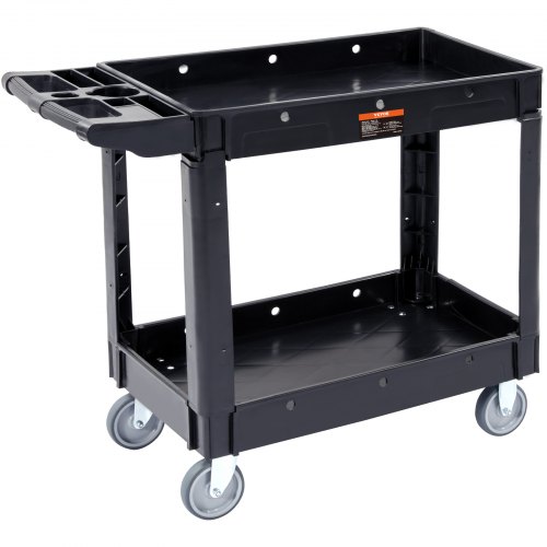 Wózek serwisowy VEVOR Utility Wózek na kółkach 2 półki 550LBS z kołami obrotowymi 360°