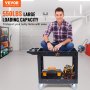 Wózek serwisowy VEVOR Utility Wózek na kółkach 2 półki 550LBS z kołami obrotowymi 360°