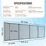 VEVOR Pool Fence, 1.21 x 3.66 m Detachable Child Safety Pool Fence, Easy DIY Installation, Swimming Pool Fence, 340 g Teslin PVC Pool Fence Net, Protects Children and Pets