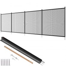 Ogrodzenie basenu VEVOR, zdejmowane ogrodzenie basenu zabezpieczające dla dzieci 4 x 12 cali, łatwa instalacja samodzielnie, ogrodzenie basenu, siatka ogrodzeniowa basenu z PVC Teslin o grubości 12 uncji, ochrona dzieci i zwierząt domowych