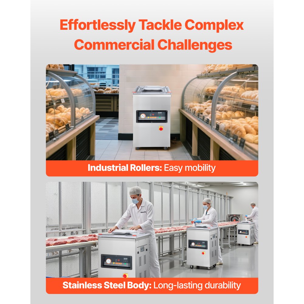 DZ-400/2E Automatyczna bardzo głęboka zgrzewarka próżniowa Pakowaczka próżniowa do żywności 220V