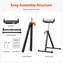 VEVOR 2x stojak rolkowy stojak rolkowy regulowany 68-109cm stojak roboczy składany 113kg