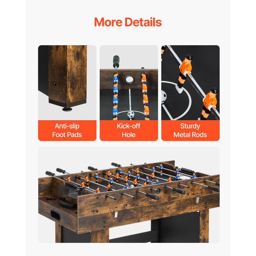 Stół do hokeja powietrznego VEVOR (214 cm) z hokejem powietrznym i piłkarzykami oraz pchaczami i krążkami, stół do hokeja pneumatycznego, stół wielofunkcyjny na rodzinne przyjęcia w pokoju gier, spotkania rodzinne, biuro