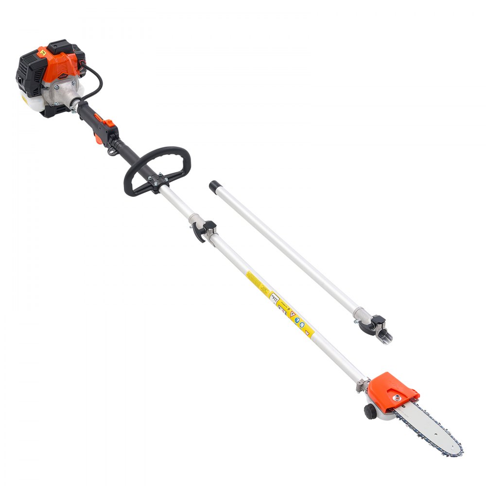Podkrzesywarka spalinowa VEVOR, silnik dwusuwowy 25 cm3, piła łańcuchowa, piła teleskopowa z wysuwanym trzonkiem 2-2,74 m, ostrzem 20,3 cm, zbiornikiem paliwa 650 ml, do wydajnego cięcia wysokich koron drzew