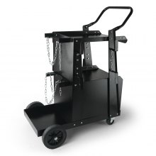 Wózek spawalniczy VEVOR 2 półki z zamykaną szafką Wózek spawalniczy maks. 120 kg Wózek na sprzęt spawalniczy z 2 uchwytami na butle gazowe Idealny do spawania ręcznego, spawania gazem obojętnym, spawania łukiem argonowym