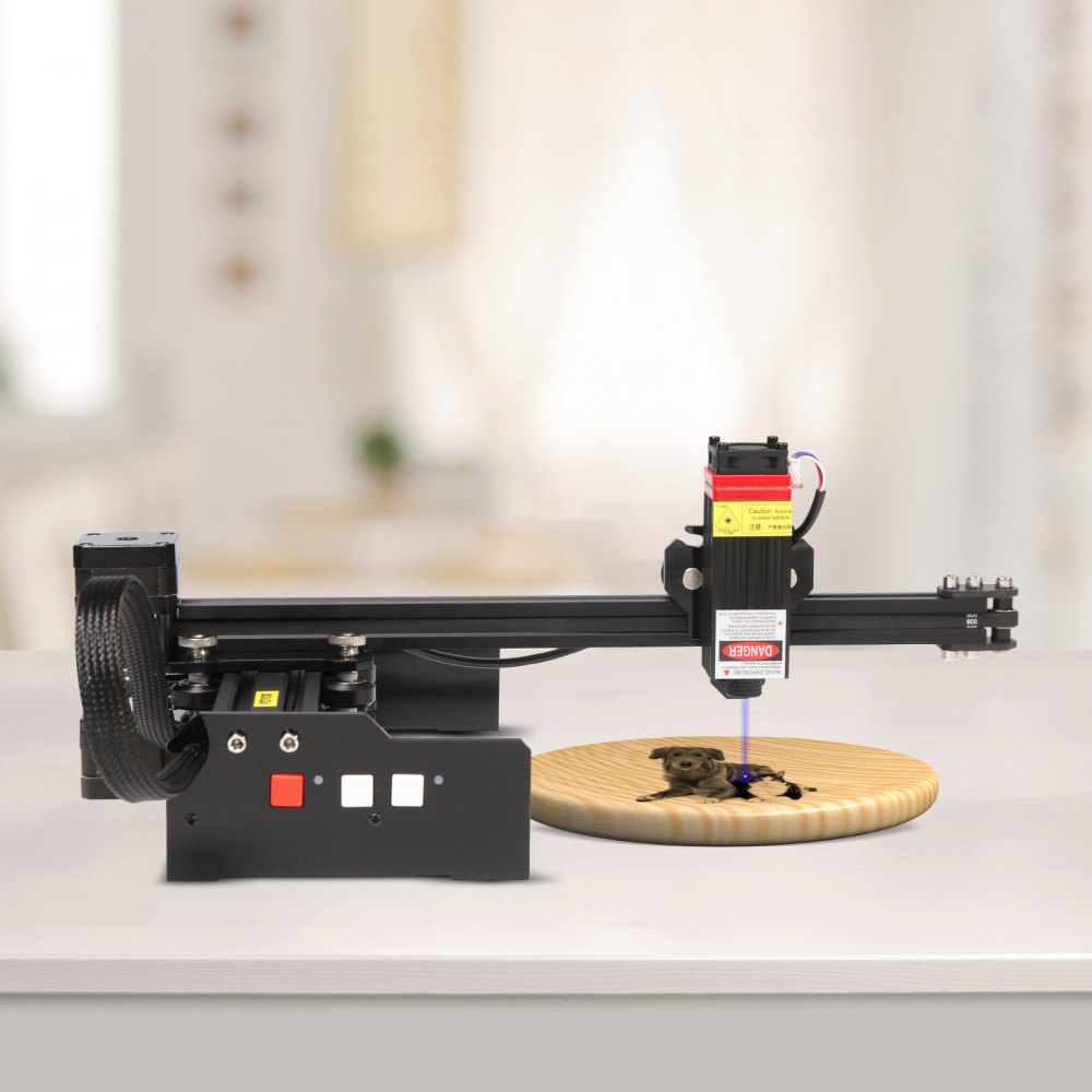 VEVOR Maszyna do Grawerowania Laserowego, Obszar Roboczy 270x440mm Grawer Laserowy, Stop Aluminium Grawerowanie Frezowanie, 4,5W 6000mm/min Maszyna do Grawerowania do Papierze, Drewnie, Skórze, Akrylu