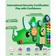 VEVOR Gra ścienna Motor Skills Board Gra ścienna Dinosaur Activity Board 11 gier