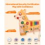 VEVOR Activity Wall Puppy Motif Game Board Motor Skills Board Wall Board 12 gier
