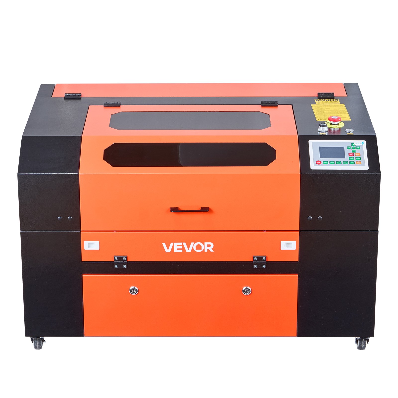 Grawerka laserowa CO2 VEVOR 60 W, obszar roboczy 600 x 400 mm, urządzenie do grawerowania i cięcia laserem CO2 z 4-kierunkowym podparciem powietrza, kompatybilne z LightBurn, CorelDRAW i RDWorks, do drewna, akrylu i szkła