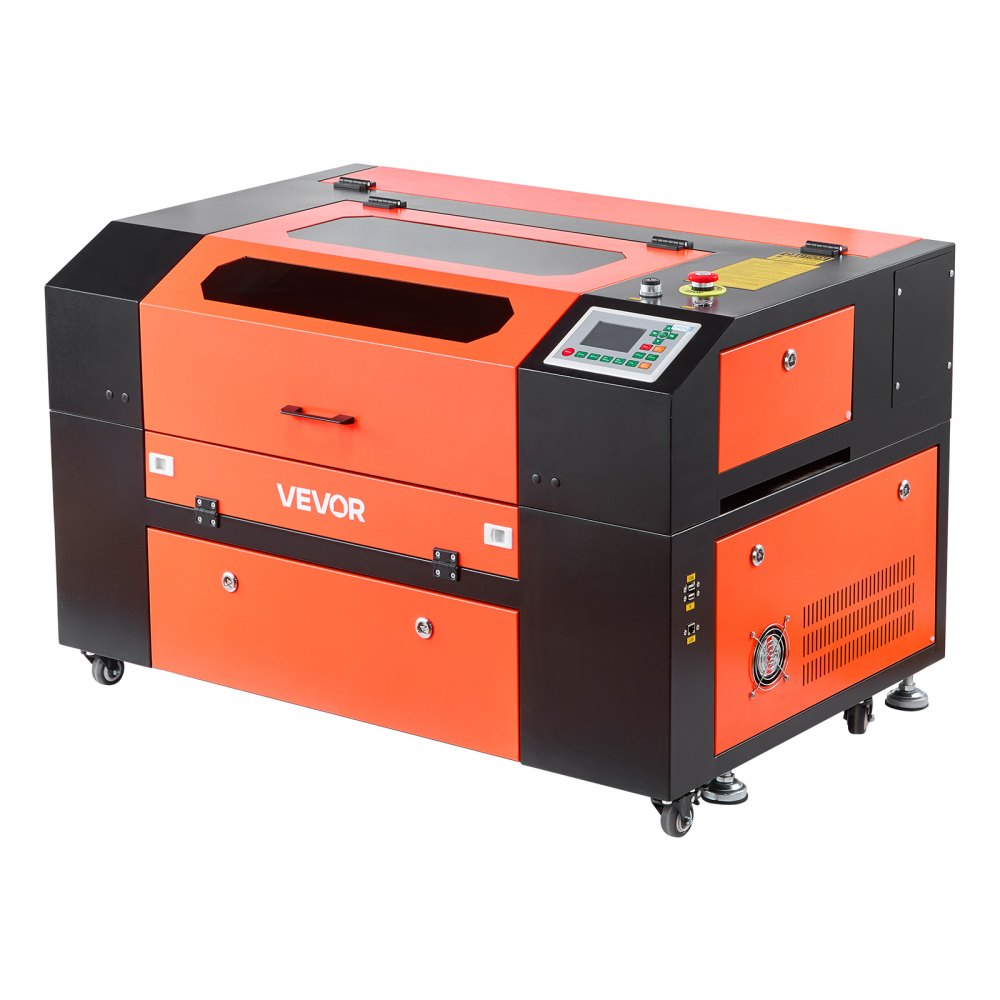 Grawerka laserowa CO2 VEVOR 50 W, obszar roboczy 500 x 300 mm, urządzenie do grawerowania i cięcia laserowego z 4-kierunkowym podparciem powietrza, kompatybilne z LightBurn, CorelDRAW i RDWorks, do drewna, akrylu i szkła