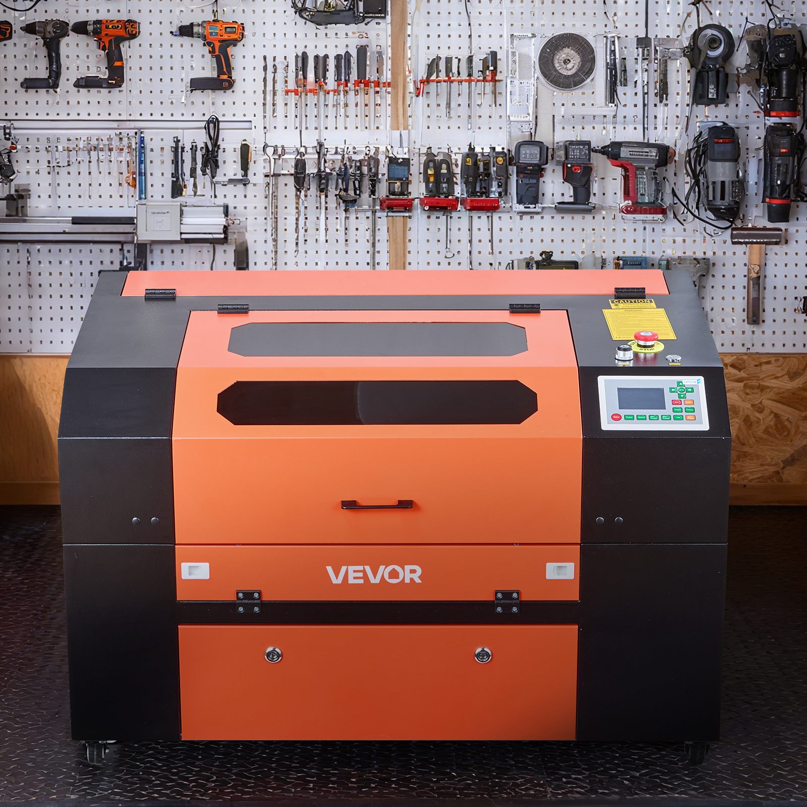 Grawerka laserowa CO2 VEVOR 50 W, obszar roboczy 500 x 300 mm, urządzenie do grawerowania i cięcia laserowego z 4-kierunkowym podparciem powietrza, kompatybilne z LightBurn, CorelDRAW i RDWorks, do drewna, akrylu i szkła