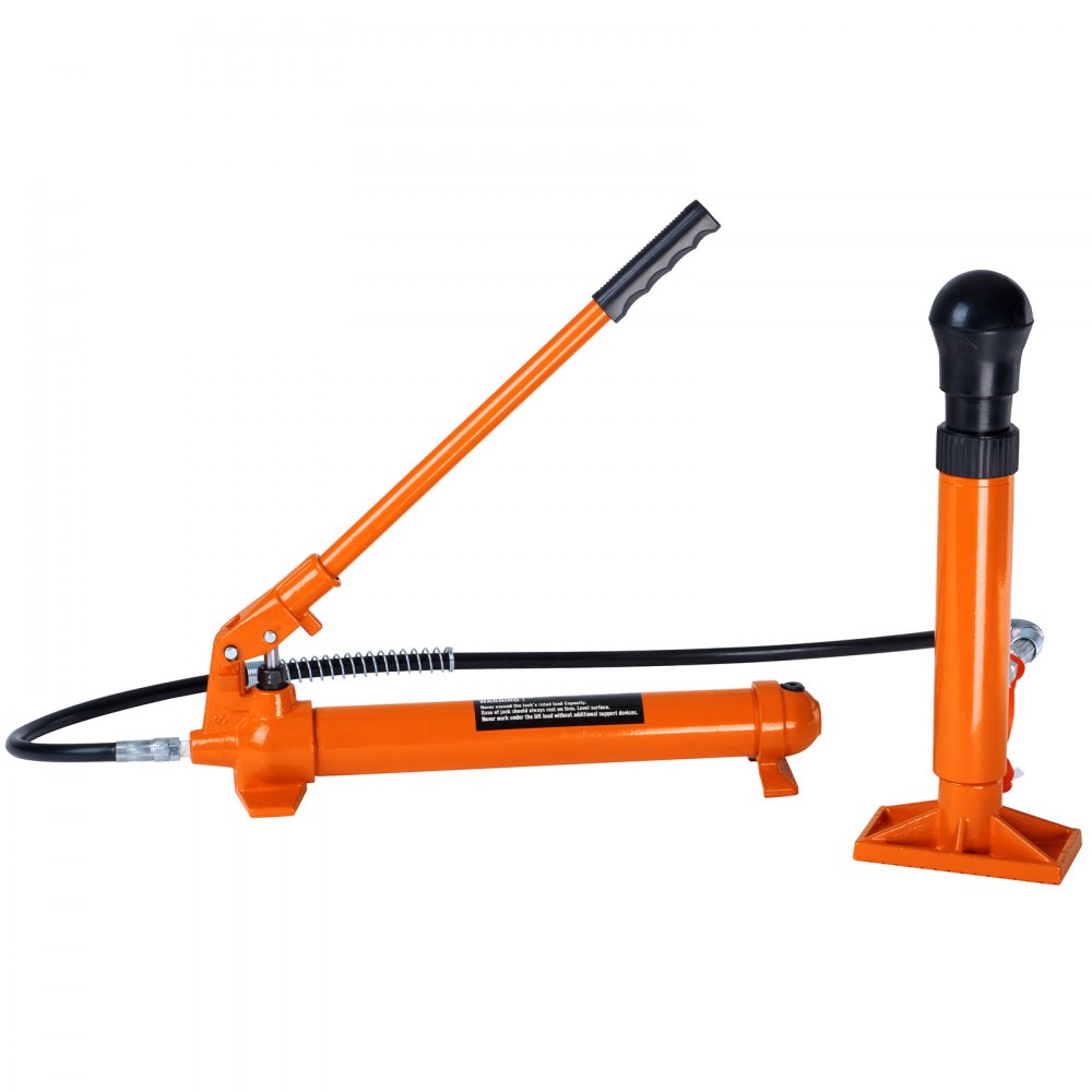 Zestaw podnośnika hydraulicznego VEVOR, przenośny podnośnik hydrauliczny 10 t z przewodem olejowym 1,4 m, zestaw naprawczy ramy nadwozia samochodowego z walizką do przechowywania do napraw samochodów ciężarowych, rolniczych, pomarańczowy