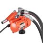 VEVOR Pompa paliwa, 12 V DC, 57 l/min, żeliwna pompa do oleju napędowego z ręczną dyszą, wężem tłoczącym, zabezpieczeniem przed przegrzaniem, kablem zasilającym, przeciwwybuchowa, do benzyny, oleju napędowego i nafty