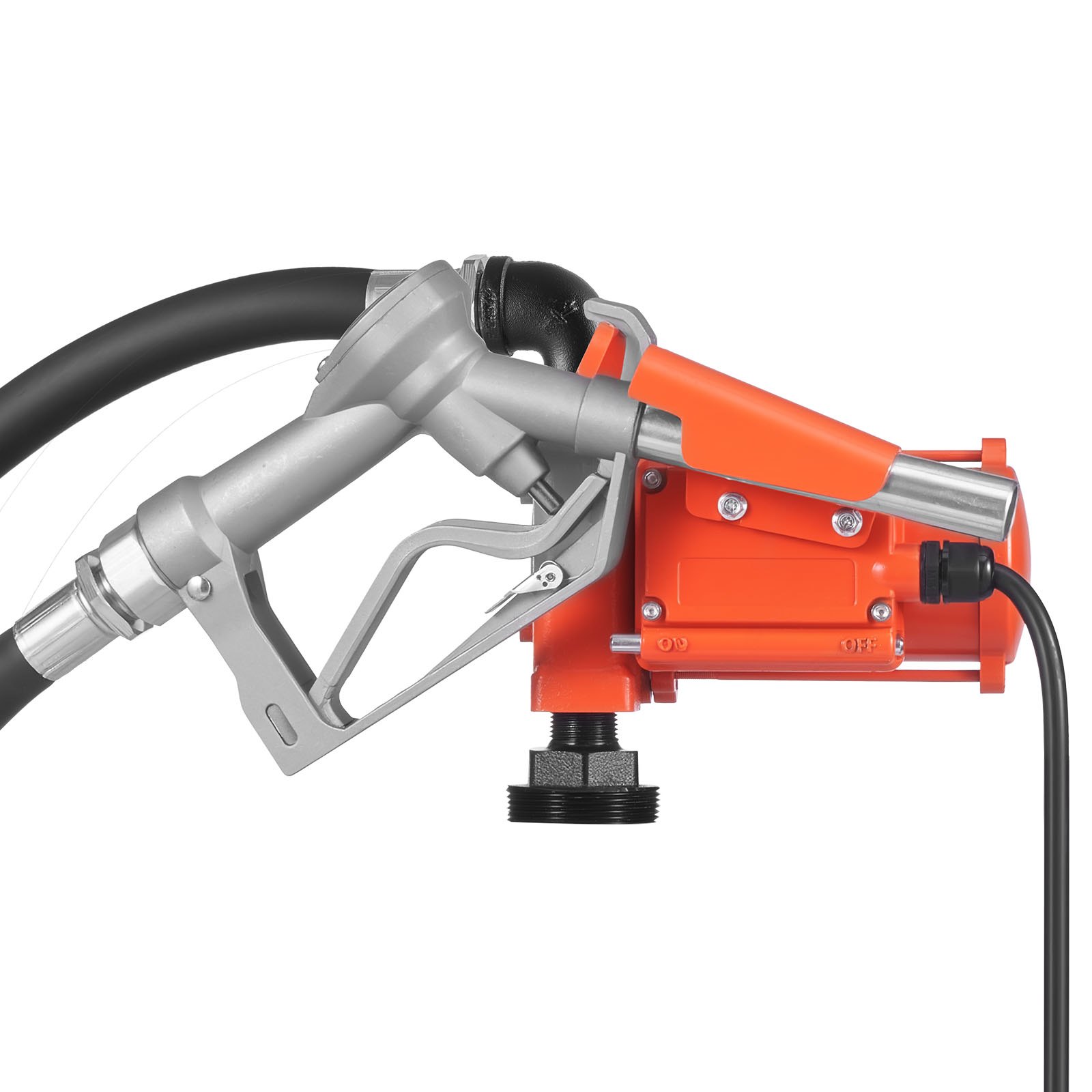 Pompa paliwa VEVOR, 12 V DC, 57 l/min, żeliwna pompa do oleju napędowego z ręczną dyszą, wężem tłoczącym, zabezpieczeniem przed przegrzaniem, kablem zasilającym, przeciwwybuchowa, do benzyny, oleju napędowego i nafty